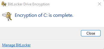 encryption complete